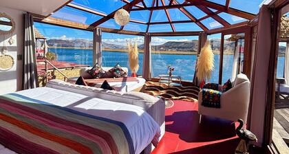 Hotel on Lake Titicaca with lake views