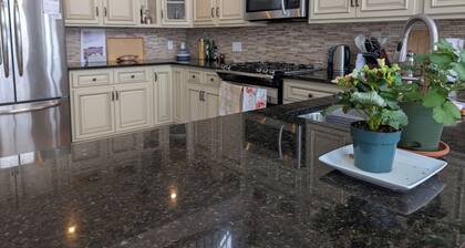 Waterfront home on stunning lake Cecebe luxury cathedral ceilings cozy fireplace
