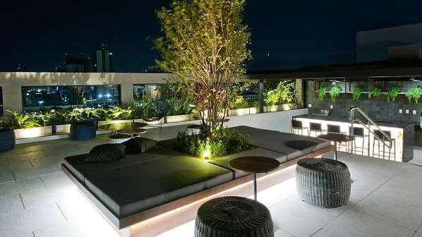 Terrace/patio - Modern apartment in Rio de Janeiro + swimming pool + rooftop with panoramic views. (Rio de Janeiro)