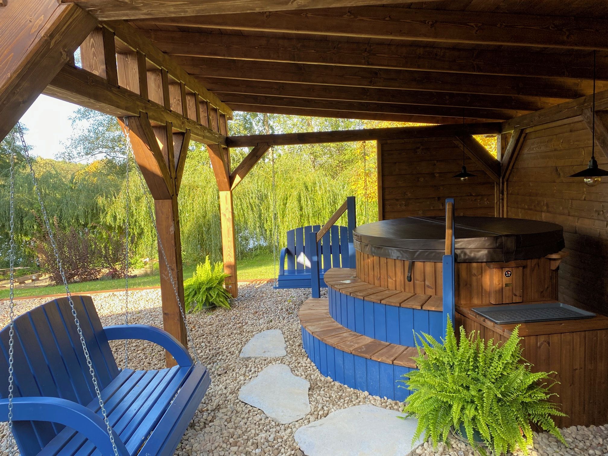 vital hamlet with a sauna and a hot tub