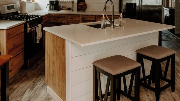 Private kitchen - Northern MI Secluded A-Frame Cabin: ORVs, Fish/Hunt, Projector, Golf, EV, Pool (Grayling)