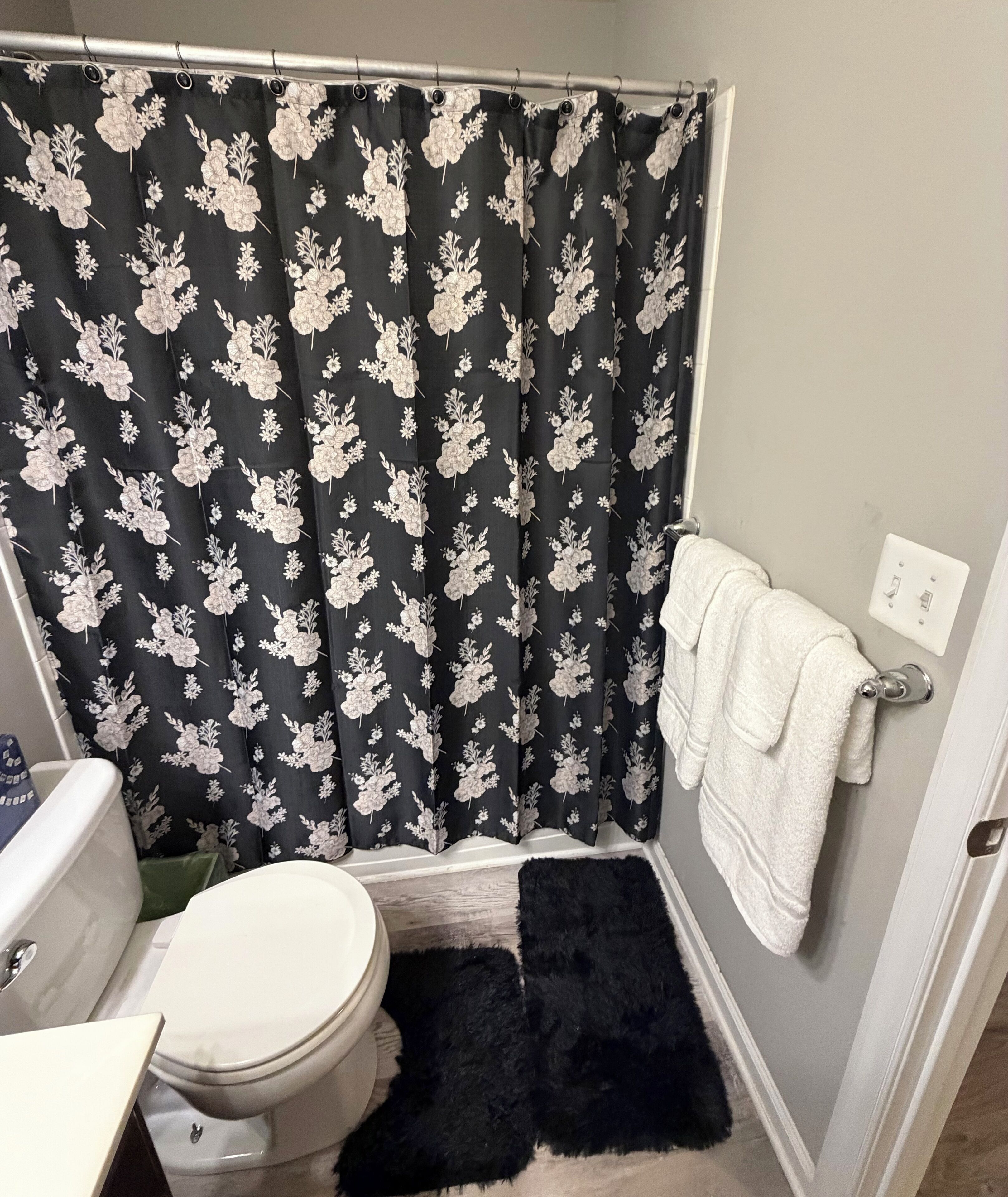 Secador de pelo, toallas, jabón, papel higiénico