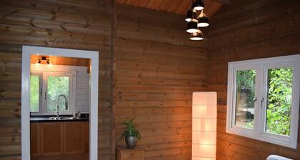 Quietly located chalet in a communal garden, on the river Waal.