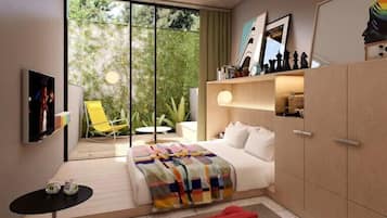 Frigobar, Wi-Fi de cortesia, roupa de cama