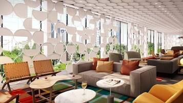 Área de estar no saguão