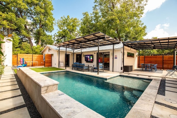 A heated pool