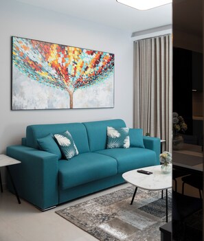 อพาร์ทเมนท์, วิวเมือง | บริเวณนั่งเล่น