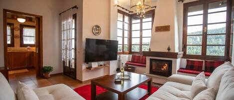 Fernseher, Kamin, Arbeitsbereiche