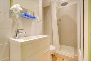 Shower, hair dryer, towels, soap - Charming cottage in Réattu with terrace and park view - sleeps 3/4 (ARLES)