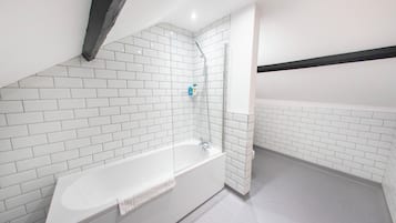 Hair dryer, soap, toilet paper