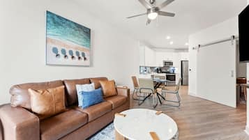 Smart TV, foosball, table tennis, stereo