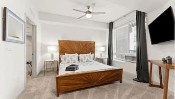 Desk, iron/ironing board, free WiFi, bed sheets