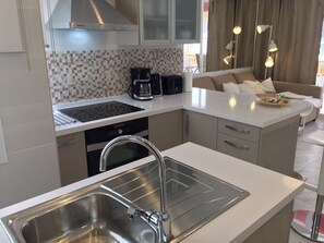 Fridge, microwave, oven, stovetop - Seaside Bliss 2 Bedroom Condo in Fuengirola (Fuengirola)