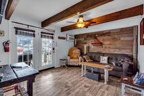 TV - Cozy Shore Retreat with Front Porch Seating | 2BR, Parking Included – Seaside Heights (Seaside Heights)