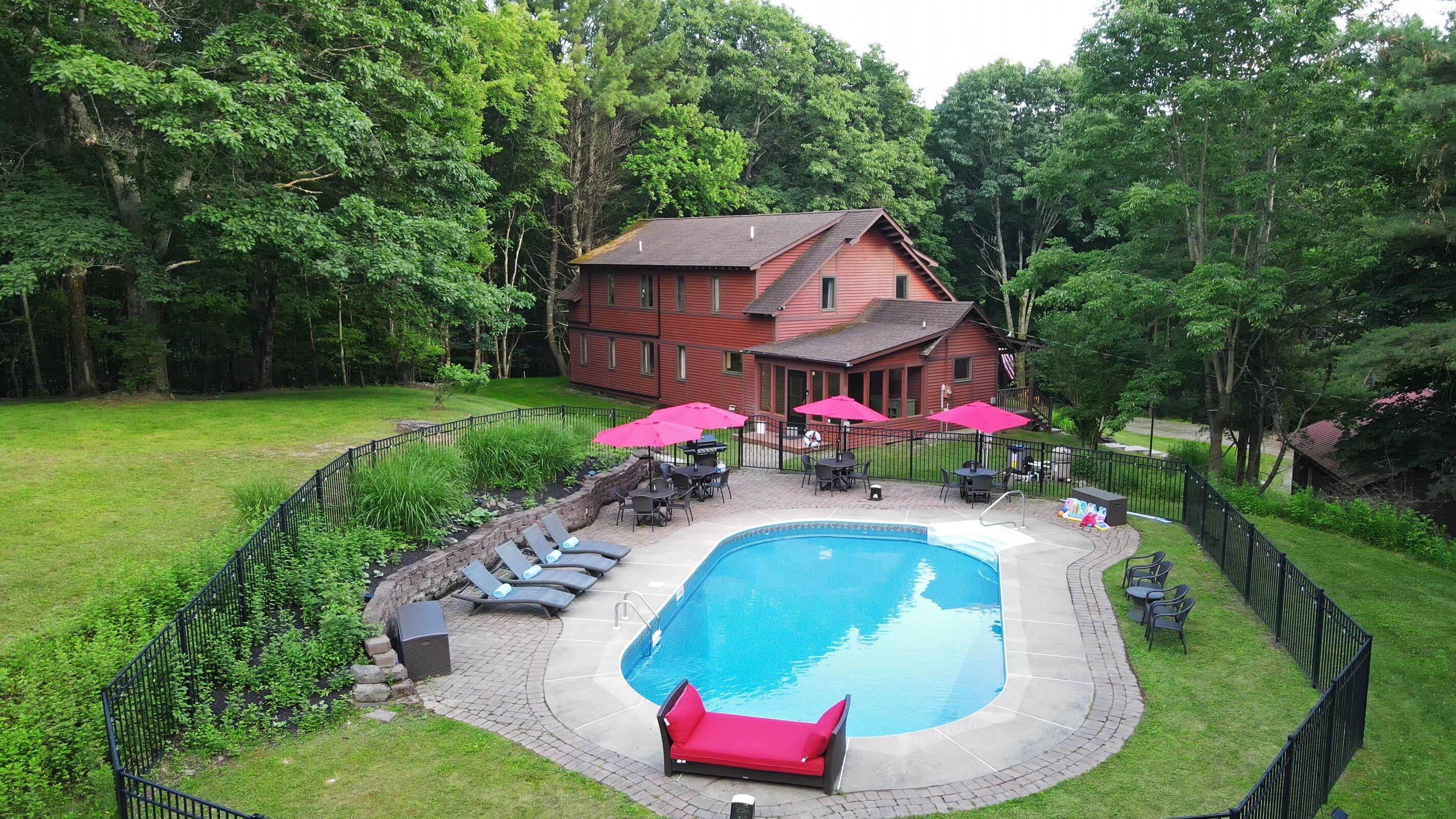 A heated pool