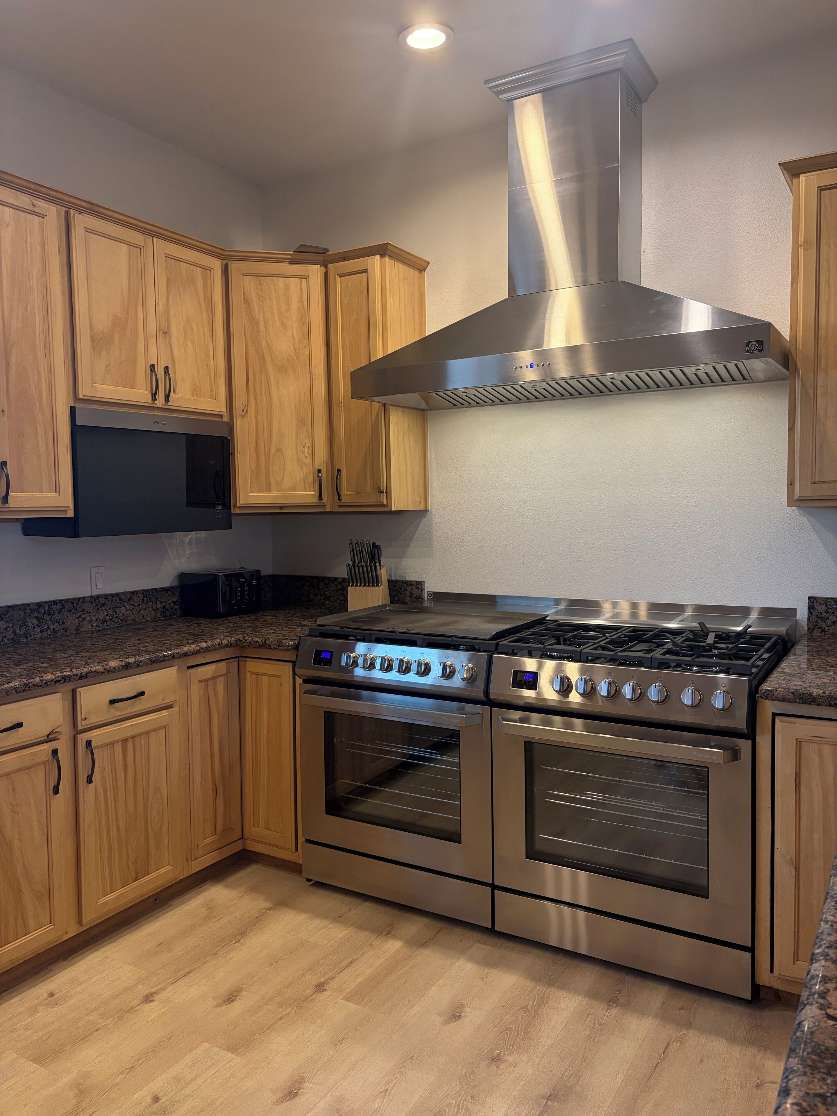 Microwave, oven, stovetop, dishwasher