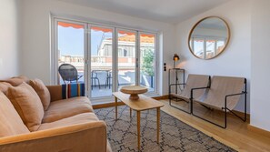 Living area - 1BDR Apartment w/ Terrace and View by LovelyStay (Lisbon)
