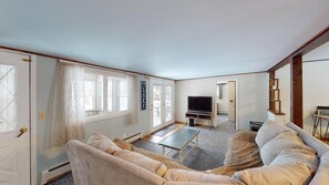 Smart TV, video games, DVD player, foosball