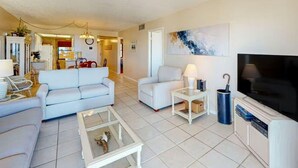 Lejlighed - 1 kingsize-seng med sovesofa (Madeira Norte 416) | Opholdsområde