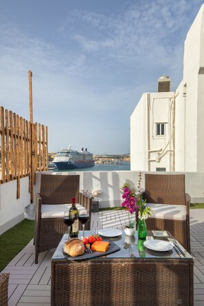 Townhome, Sea View | Terrace/patio - Traditional Townhouse - Rooftop Terrace (Senglea)