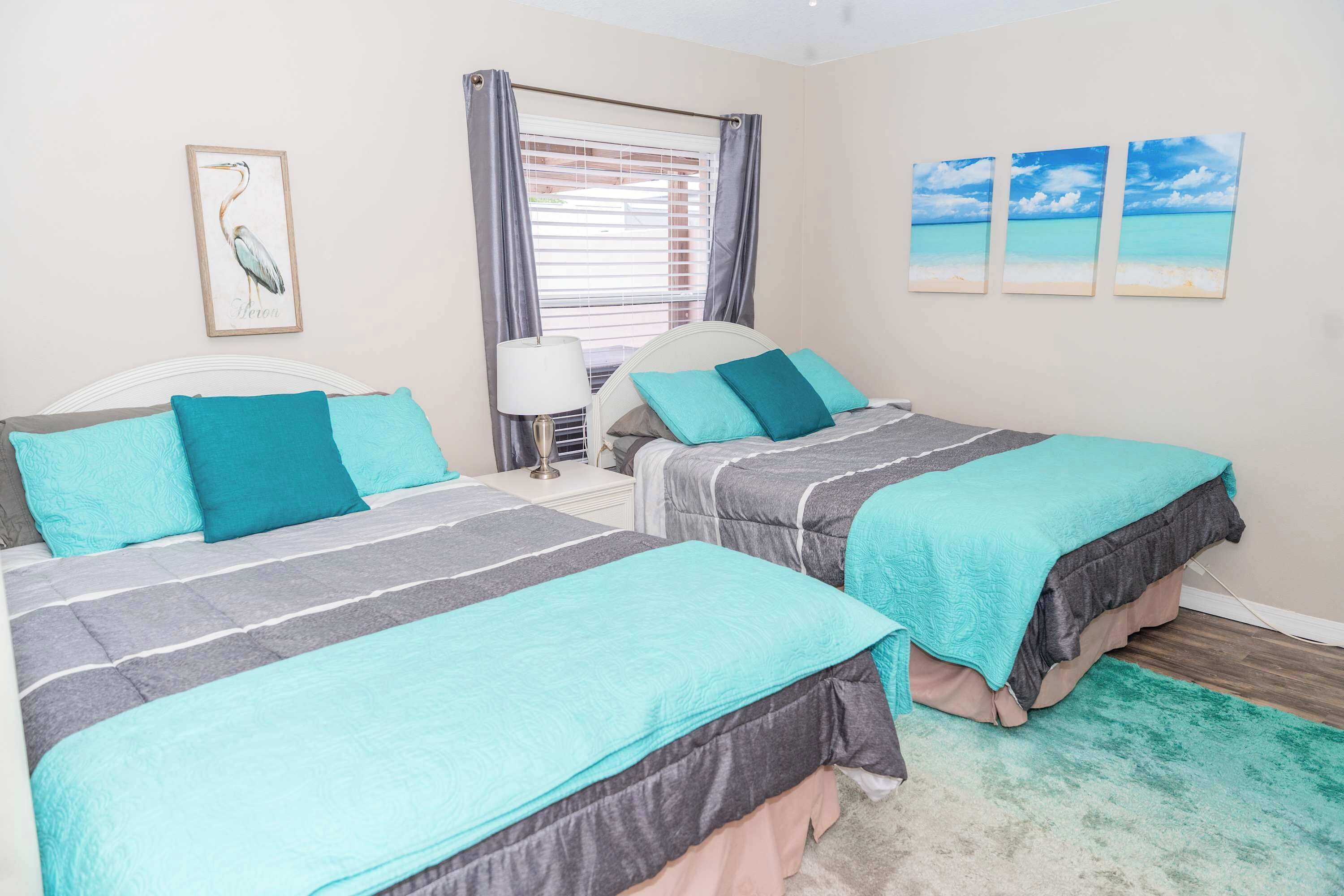 2 bedrooms, desk, iron/ironing board, travel crib