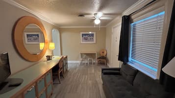 Apartment, 2 Double Beds, Mobility Accessible, Beachside | Living area | 32-inch LED TV with digital channels, TV