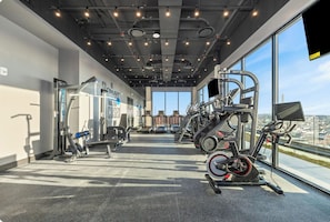 Fitness facility - Modern Luxe 2BR Escape, City Views, 1 stop to NYC, 10 min to EWR & MetLife (Newark)