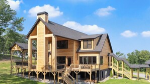 Unclassified image, 4 of 49, button - Large Luxury Cabin Hot Tub, Fireplaces, Game Room, & Views. (Talking Rock)