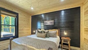 Unclassified image, 2 of 49, button - Large Luxury Cabin Hot Tub, Fireplaces, Game Room, & Views. (Talking Rock)
