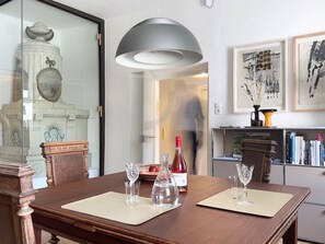 Dining - Apartment in historic building with modern design, Kronplatz region / Dolomites (St. Lorenzen)