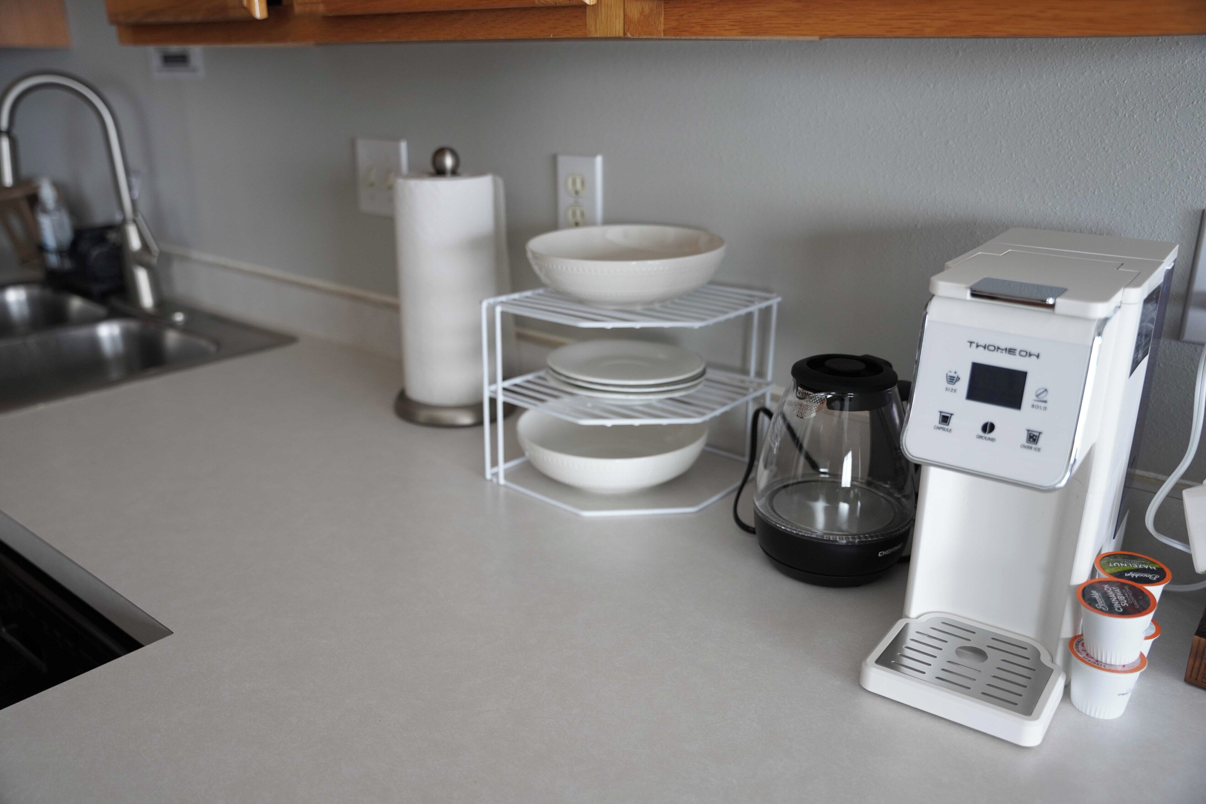 Geladeira, micro-ondas, fogão, cooktop