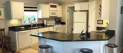 Microwave, oven, stovetop, dishwasher