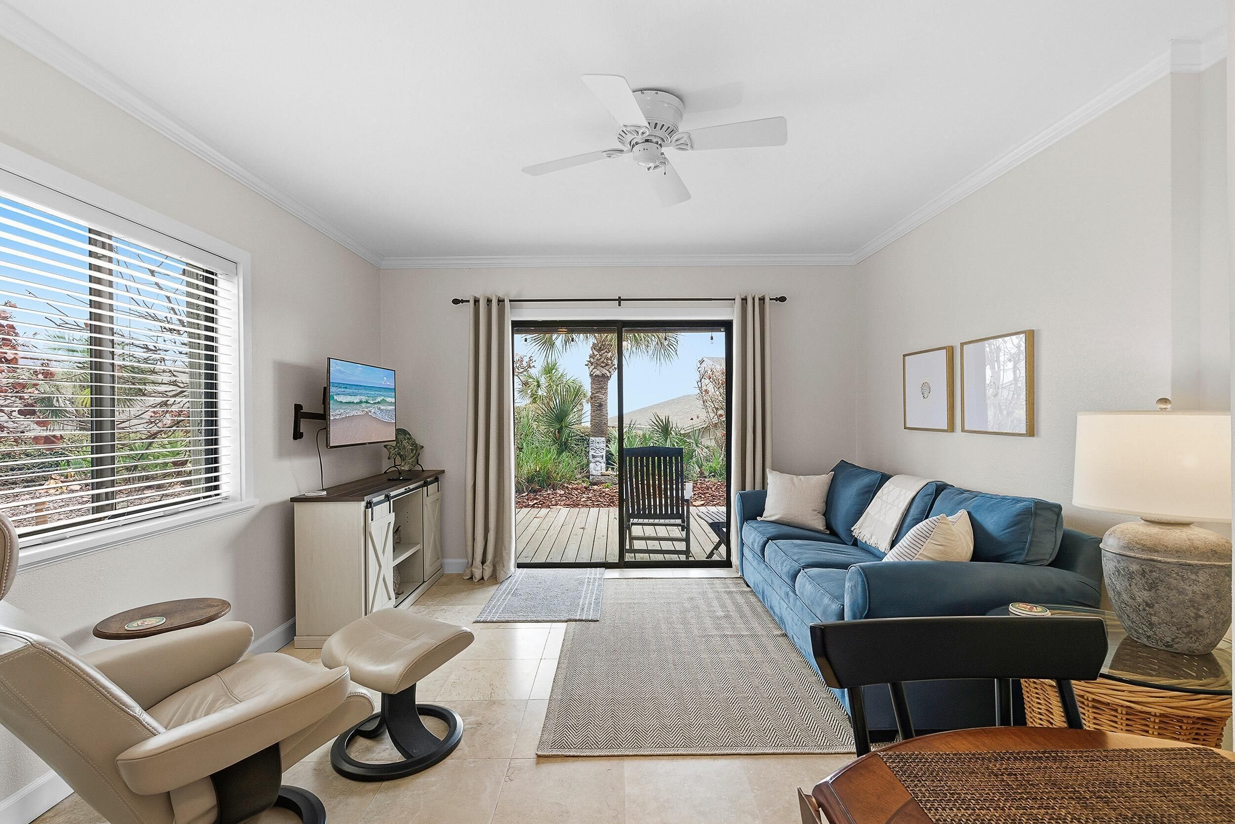 Ferienhaus, 1 Queen-Bett und Schlafsofa (Sea Dunes Nautilus B7-B) | Wohnbereich