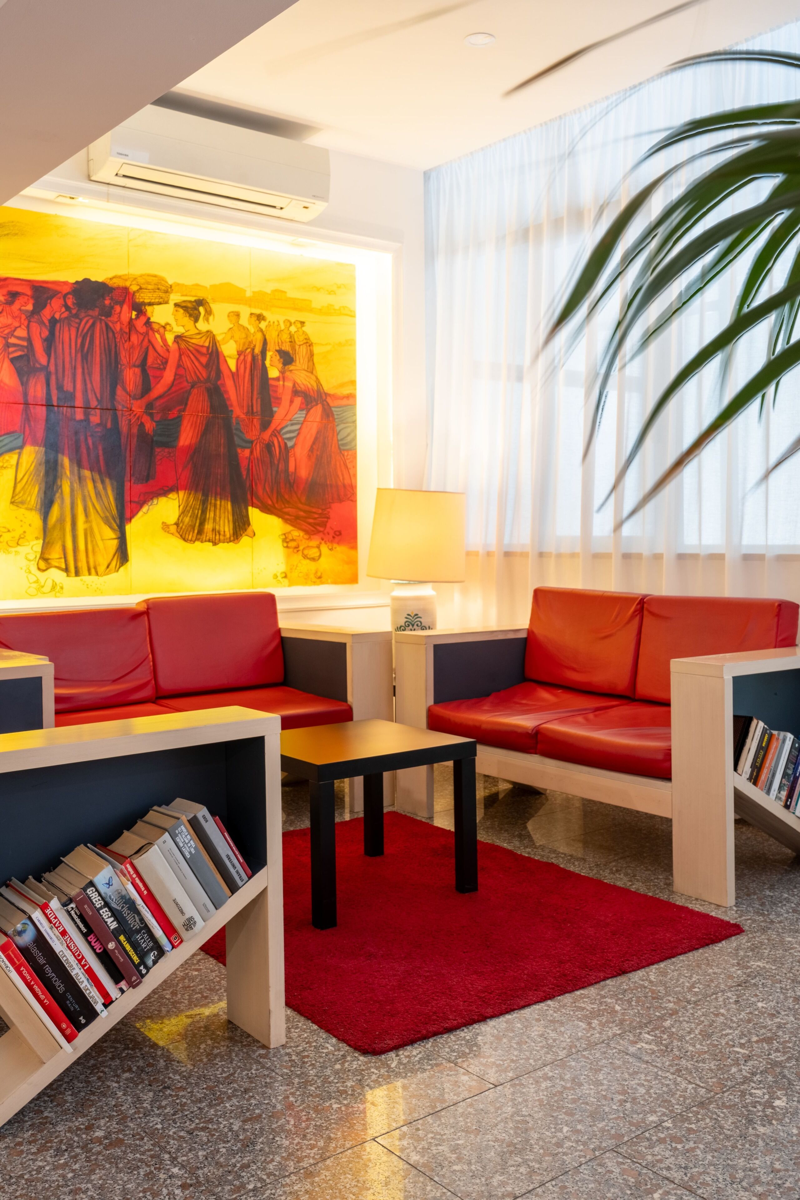 Sittområde i lobbyn