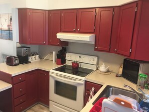 Microwave, oven, stovetop, dishwasher