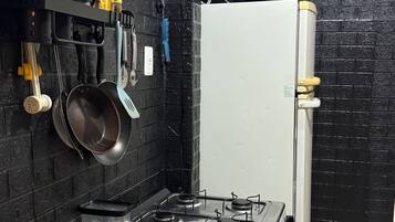 Microwave, oven, stovetop, electric kettle