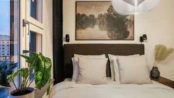 1 slaapkamer, een strijkplank/strijkijzer, wifi, beddengoed