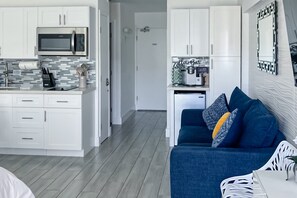 Studio Suite, 1 Queen Bed with Sofa bed, Balcony, Ocean View (Daytona Beach Club 313- Beach Bliss) | Living area - Daytona Beach XII (Daytona Beach)