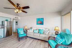 Condo, Multiple Beds, Hot Tub, Ocean View (Daytona Inn Ocean Paradise 225) | Living area - Daytona Beach (Daytona Beach)