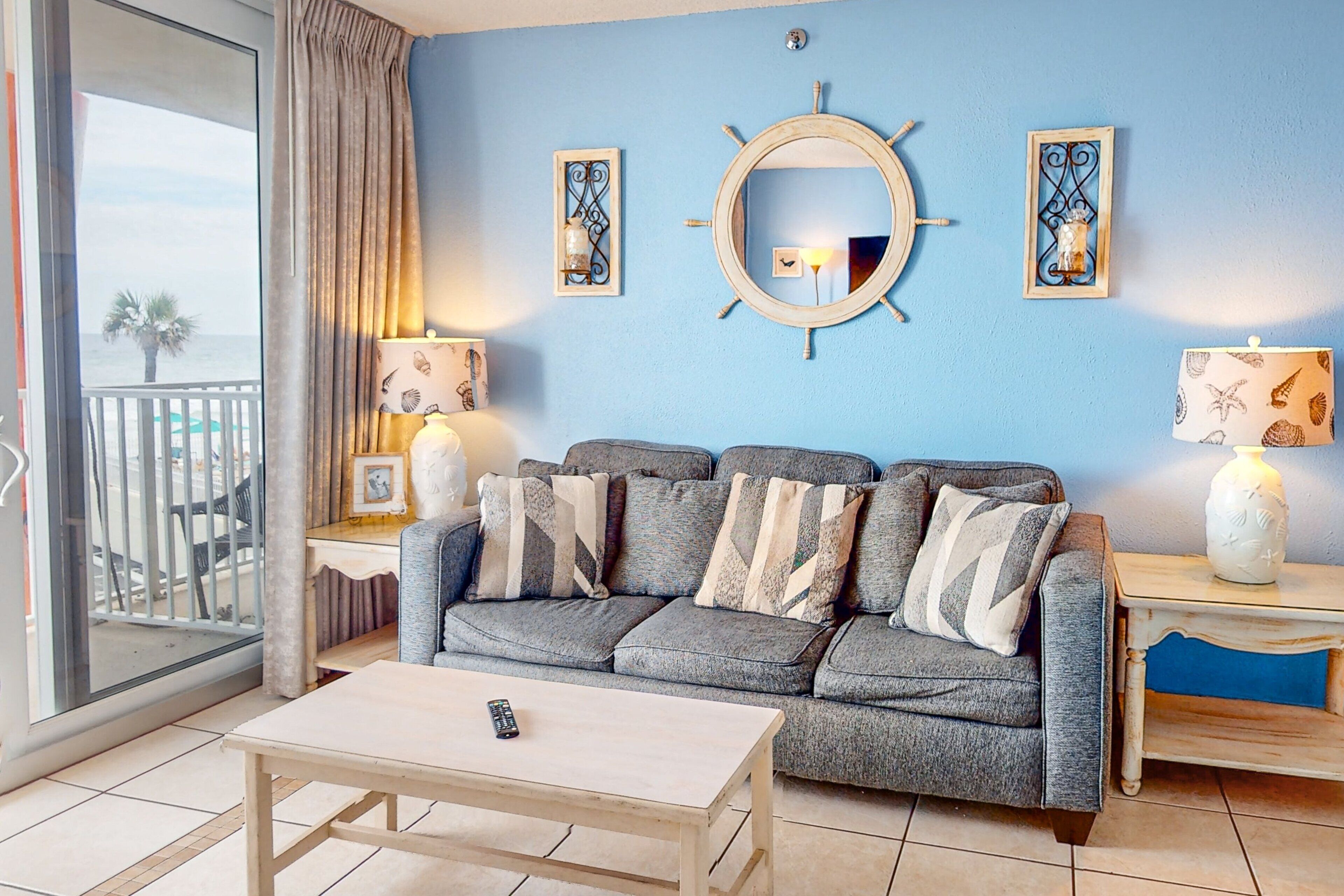 Condo, 1 King Bed with Sofa bed, Pool Access, Ocean View (Daytona Harbour Beach Resort 213) | Living area