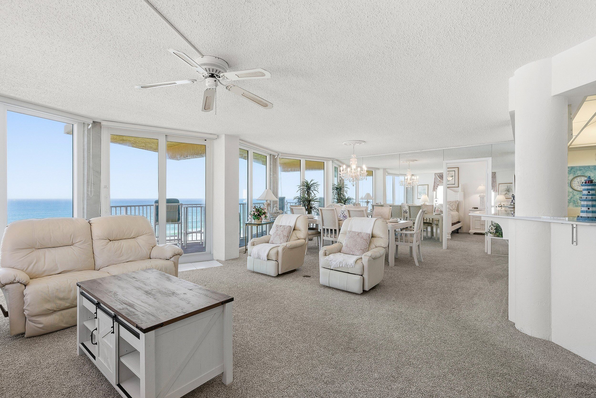 Condo, Multiple Beds, Balcony, Ocean View (Daytona Shores Club 701- Elegance) | Living area
