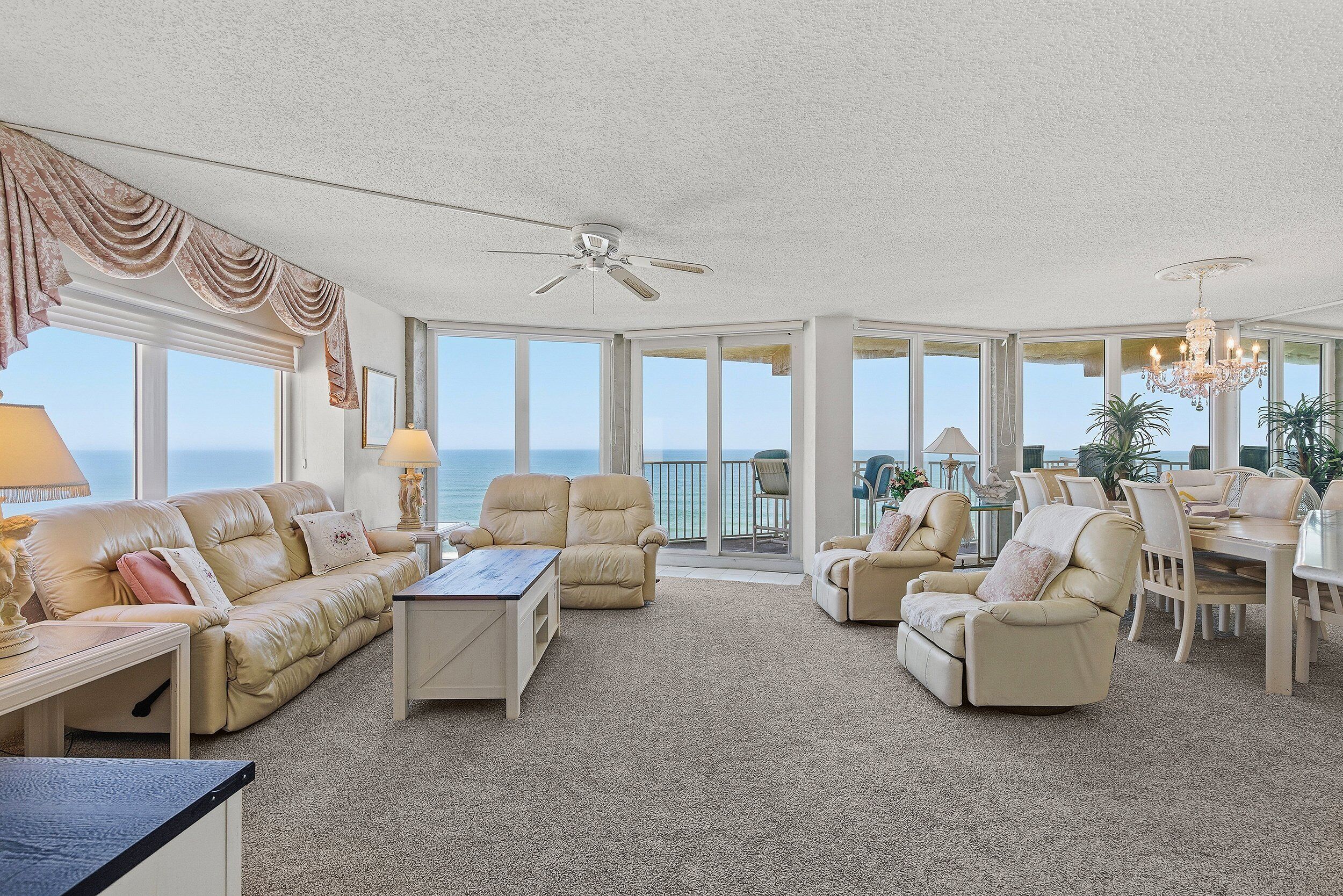 Condo, Multiple Beds, Balcony, Ocean View (Daytona Shores Club 701- Elegance) | Living area