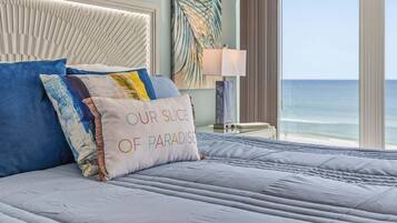 House, Multiple Beds, Balcony, Ocean View (Daytona White Surf 504-OceanZenn) | 2 bedrooms, individually decorated, individually furnished, bed sheets