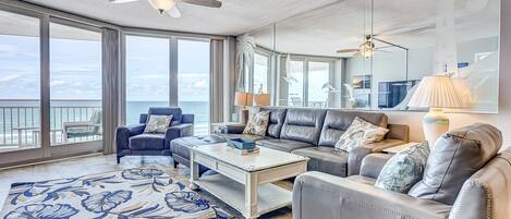 Rumah, Beberapa Tempat Tidur, balkon, pemandangan samudra (Daytona White Surf 504-OceanZenn) | Area keluarga