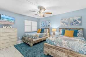 House, Multiple Beds, Balcony, Ocean View (Daytona White Surf 504-OceanZenn) | 2 bedrooms, individually decorated, individually furnished, bed sheets - Daytona White Surf (Daytona Beach Shores)