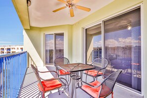 Condo, Multiple Beds, Balcony, Partial Ocean View (NSB Oceanwalk Bldg 15 Unit 602) | Outdoor dining