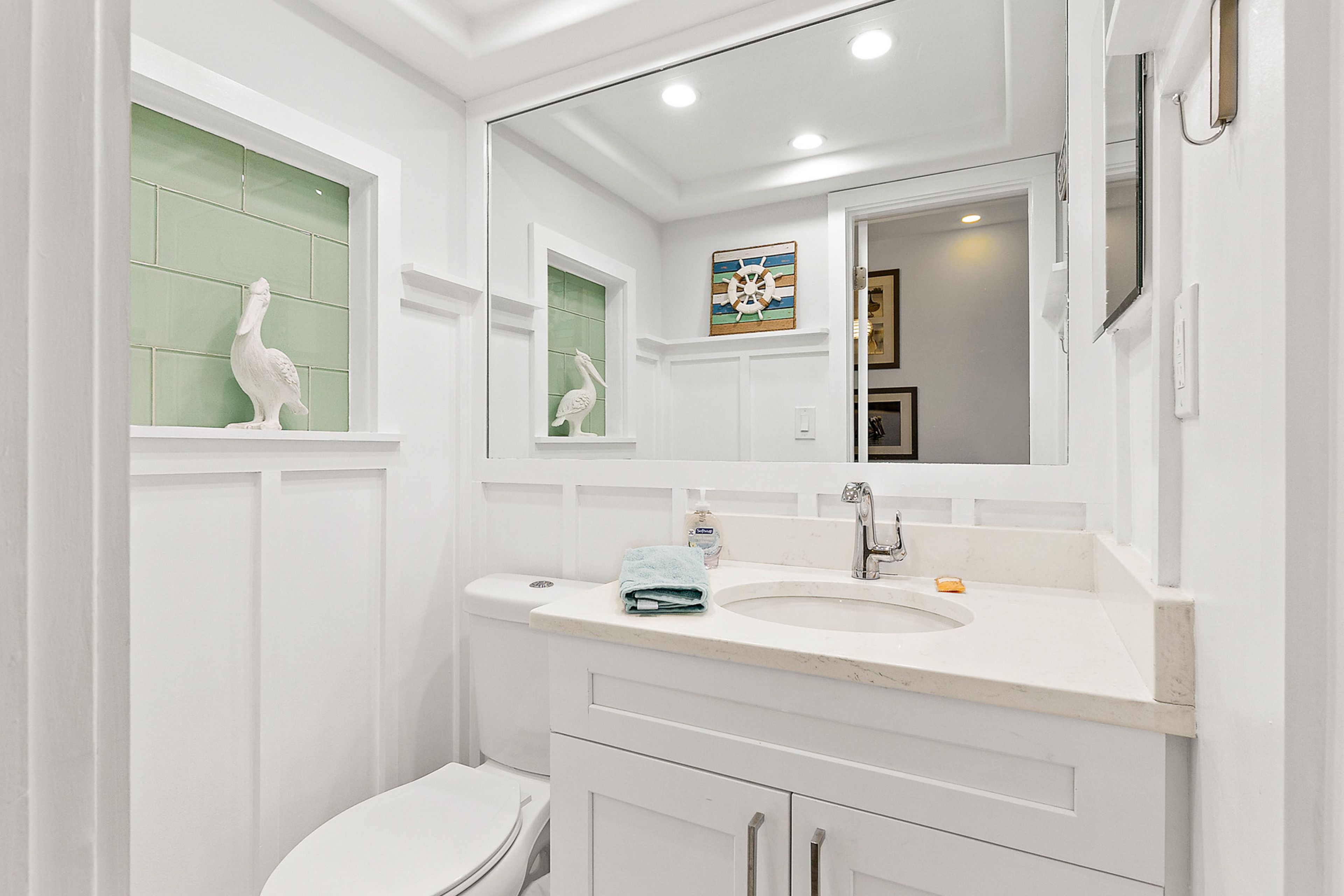 Condo, 1 cama King size y sofá cama, vista al océano (NSB Pelican 501A) | Baño