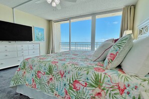 Condo, Multiple Beds, Balcony, Ocean View (NSB Pelican 303E) | 1 bedroom, individually decorated, individually furnished, bed sheets - Pelican (New Smyrna Beach)