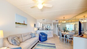 Apartment, Multiple Beds, Balcony, Beach View (Ponce Inlet SouthPoint 303) | Living area - Ponce Inlet (Ponce Inlet)