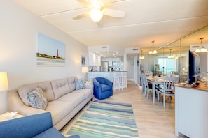 Apartment, Multiple Beds, Balcony, Beach View (Ponce Inlet SouthPoint 303) | Living area - Ponce Inlet (Ponce Inlet)